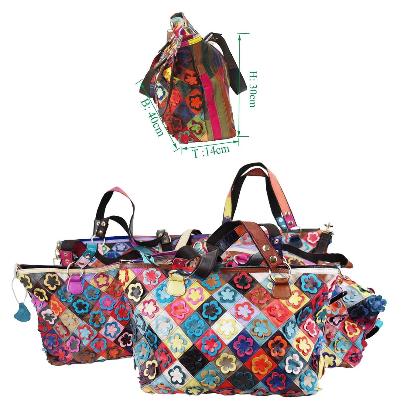 Borse da donna: Echtleder Tasche, Laptoptasche/ pink-multi/gross/neu – Nuovo e nell'imballaggio originale da Wohlenschwil venduto da ABC-Vintage 7