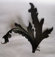 Barock-Blatt geschmiedet, eingerollt, mit Abwicklung/Vorlage