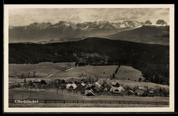 Ansichtskarten: AK Oberbütschel, Ort mit Bergpanorama – Gebraucht aus Berlin von bartko-reher