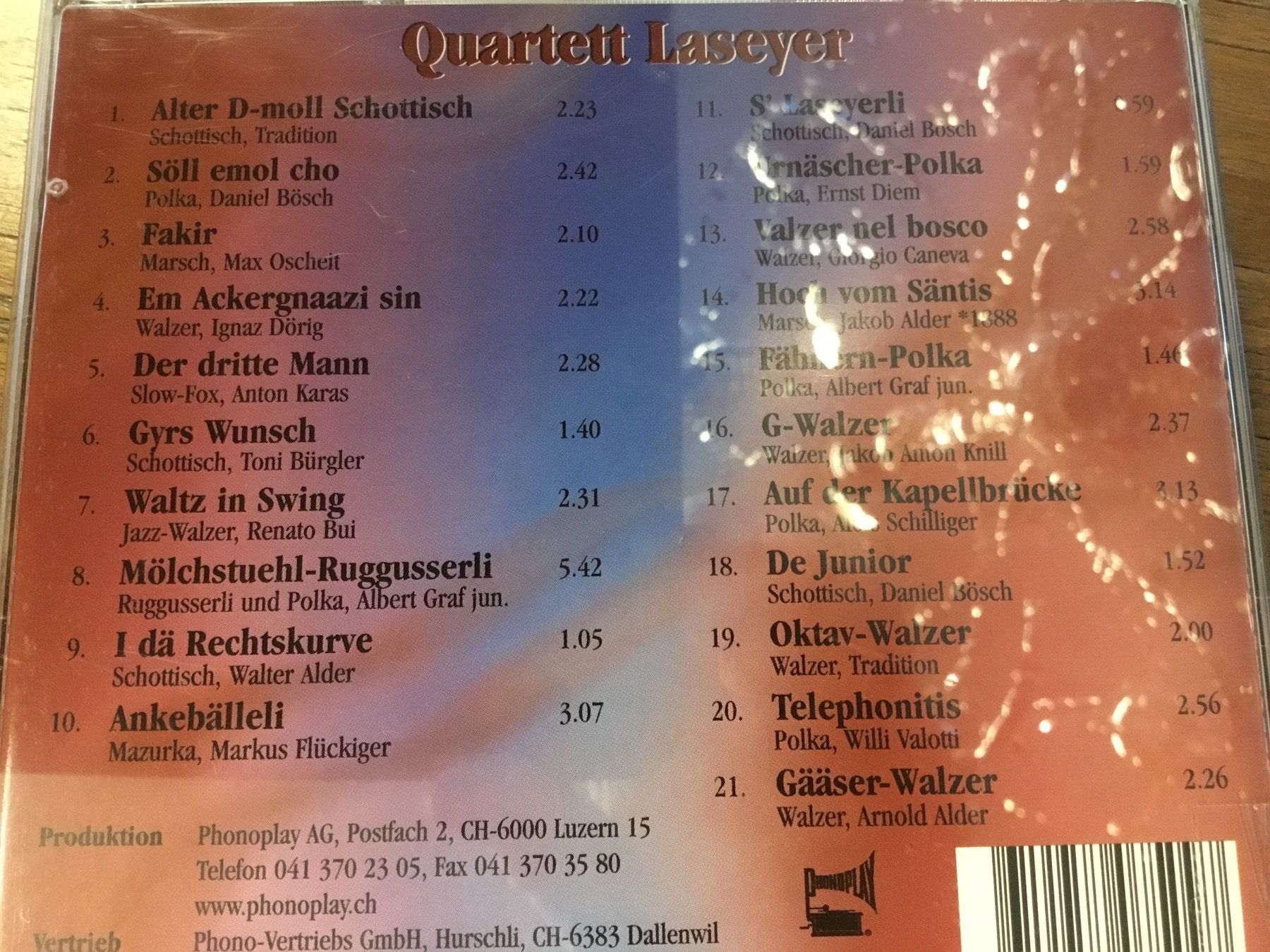 CD: Quartett Laseyer – Usato da Thierachern venduto da sweden08 1