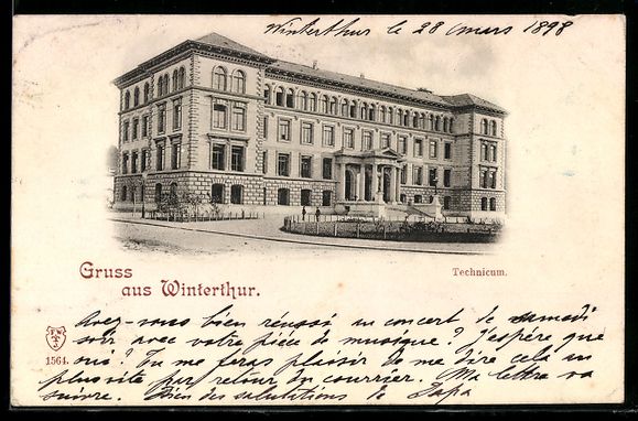 Cartoline postali: AK Winterthur, Partie am Technicum – Usato da Berlin venduto da bartko-reher