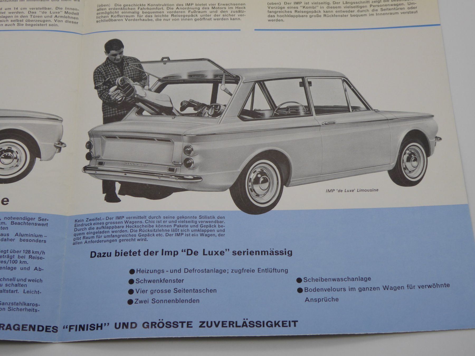 Documenti: Hillman Imp. Faltprospekt 1963 – Usato da Safenwil venduto da efclassics 1