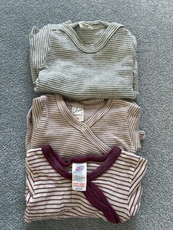 3 Baby Bodys Engel Lilano gestreift Grösse 50 56 gebraucht