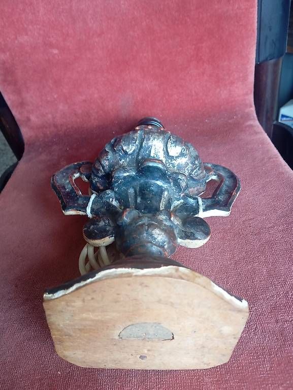 Lampade: Barock Lampe aus Holz – Usato da Basel venduto da Petergunn 2