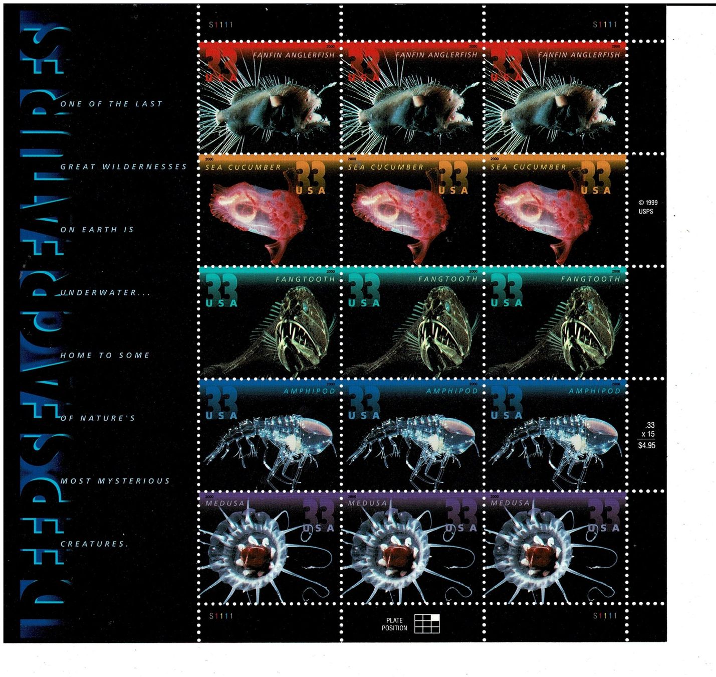Tutti i francobolli: Deap Sea Creatures  1 KB  ** neu – Nuovo (secondo la descrizione) da Lausanne venduto da Whorvath