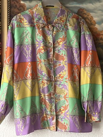 Bally Edel Reine Seide,Gr38,40 GereinigtTop Von Nichtrauche