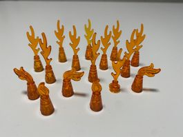 LEGO - DIVERSE - TRANSPARENTE - ORANGE - FEUER