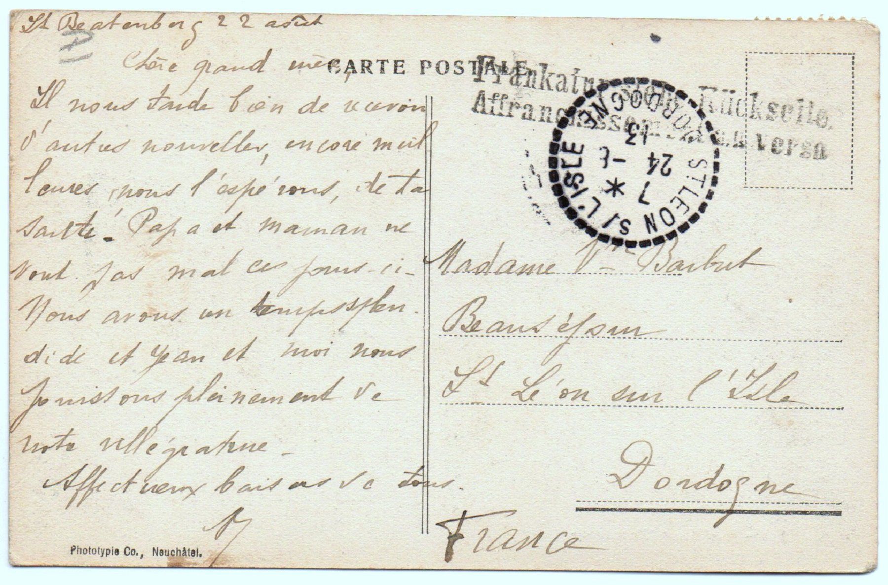 Cartoline postali: BEATENBUCHT am Thunersee - Dampfschiff – Usato da Jona venduto da philajona 1