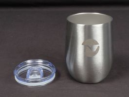 Camping Becher, isoliert, Doppelwandig, Chrom