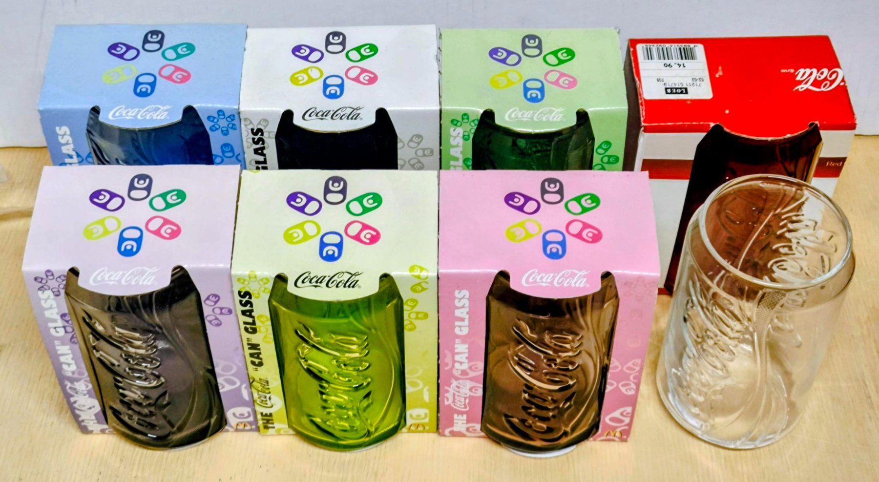 Coca-Cola Verres: 8 alte Coca-Cola Gläser Mc Donald – Neuf avec emballage d'origine à Pfäffikon ZH par Colacity 1