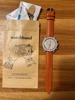 Lederarmband Orange Glatt  - MoonSwatch - Omega Swatch