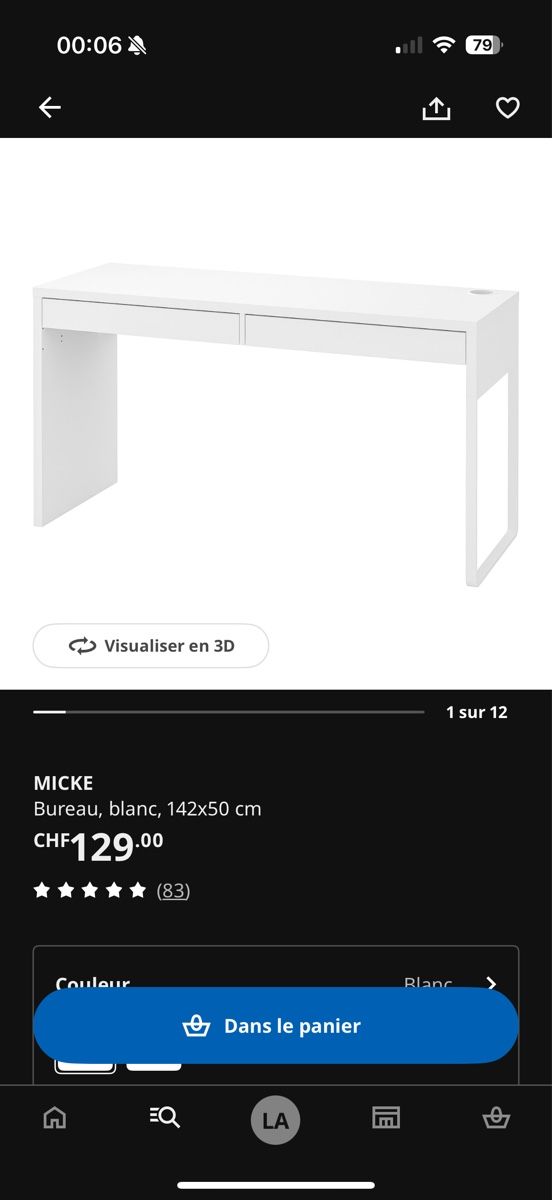 Ikea Scrivanie: bureau (prix négociable) – Nuovo (secondo la descrizione) da Meyrin venduto da lea_jt2h 1