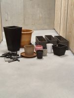 Blumentöpfe verschiedene Grössen und Materialien gebraucht