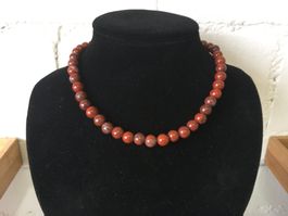 BREKZIENJASPIS  KETTENSTRANG  KUGELN 8mm / LÄNGE 37cm