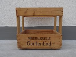 Holzkiste Kiste Getränkekiste Harass MINERALQUELLE GONTENBAD