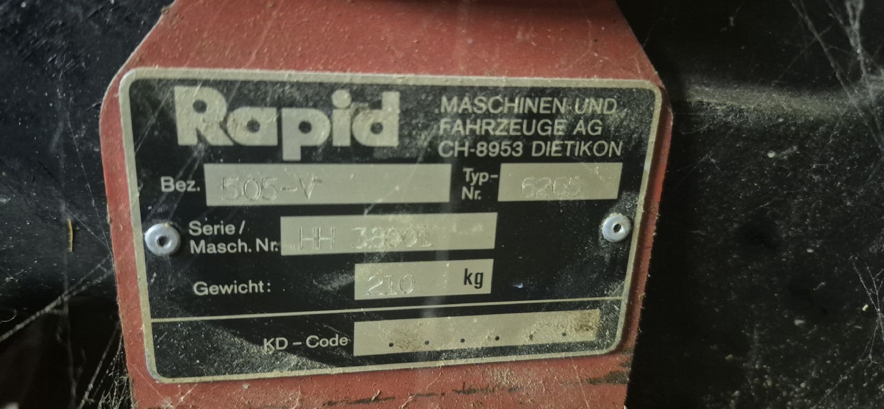 Rapid Toutes les machines: Rapid 505 – Défectueux à Gibswil par quaedi