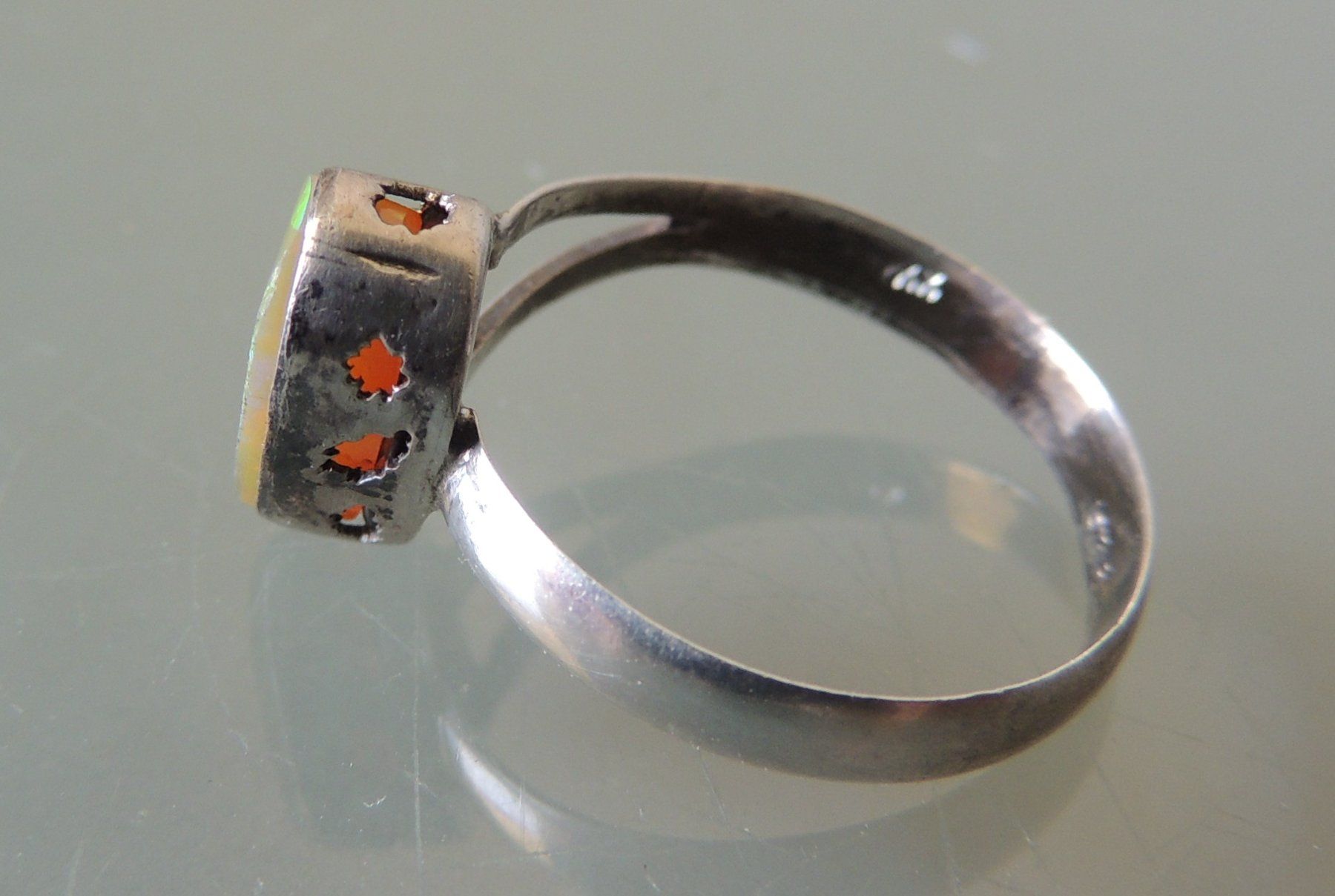 Anelli: Opal Silber 925 Fingerring Gr. 52 – Usato da Waldenburg venduto da schaller707 5
