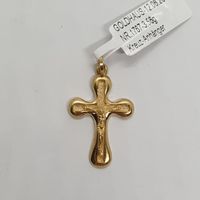 Echt 18K Gold - Kreuz Anhänger