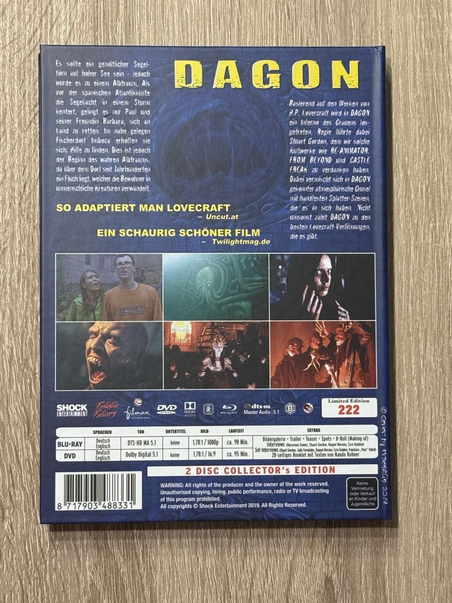 Tutti i DVDs: Dagon Mediabook - wie neu – Nuovo (secondo la descrizione) da Stein am Rhein venduto da ricks0r 1