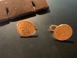 2 Gold Manschettenknöpfe / Gold Total: 12.88 Gr.