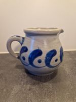 Pichet poterie bleu cobalt vintage