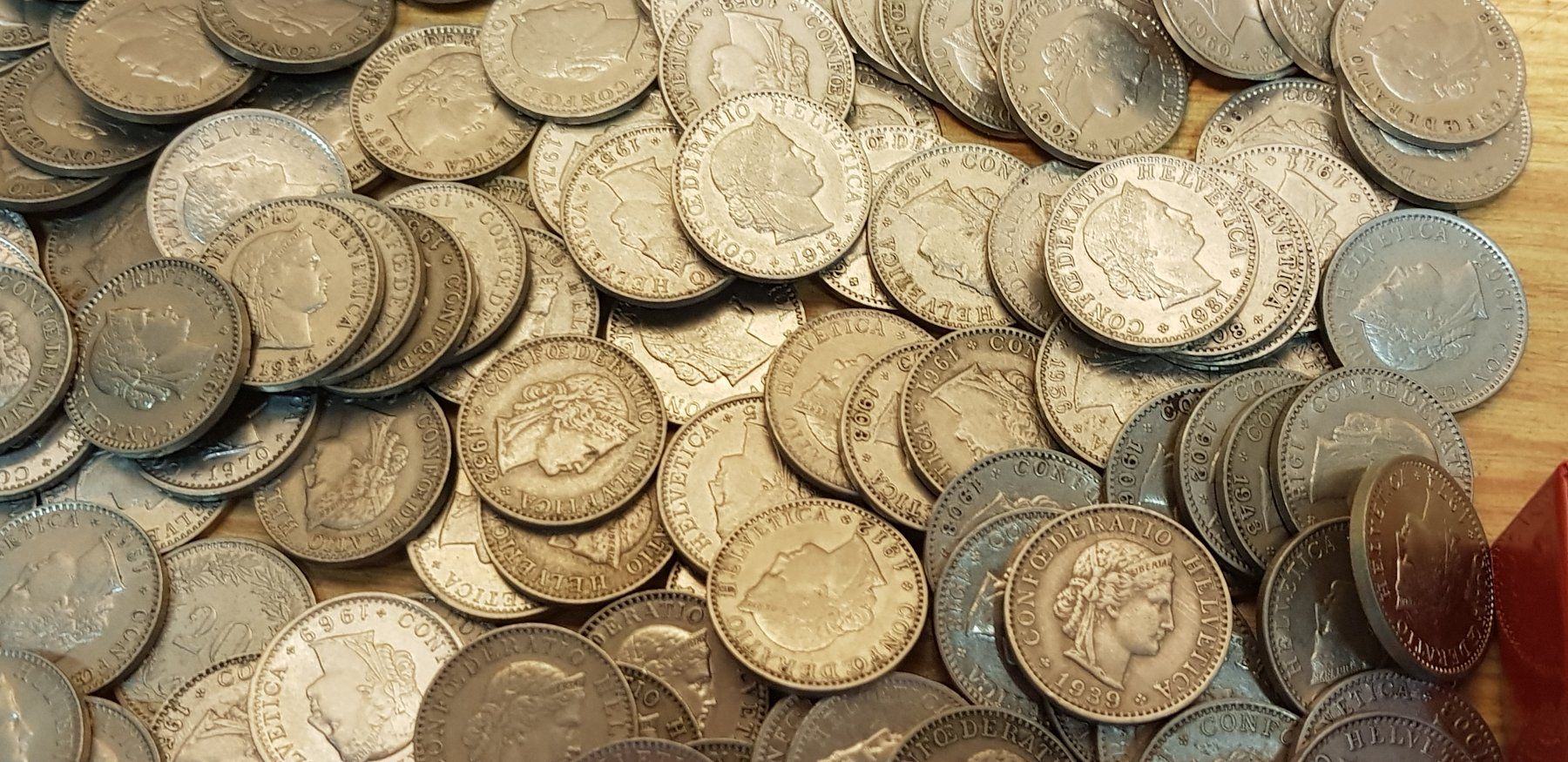 Tutti le monete: 452 Stk. 20 Rappen ab 1881 - ca. 1993. – Usato da Schöftland venduto da Topdeal4 5