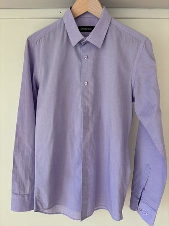 Slim Fit Long Sleeve Shirt, Size M - Lavendel