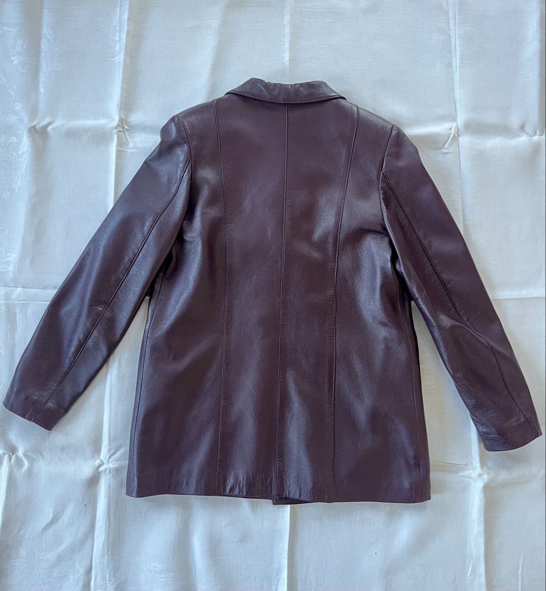 Giacche: Aubergine Leather Jacket / Long Blazer -Size S – Usato da Zürich venduto da chuck843 4