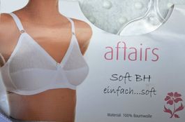 NEU! Affairs soft BH Weiss, Grösse 75C, Baumwolle