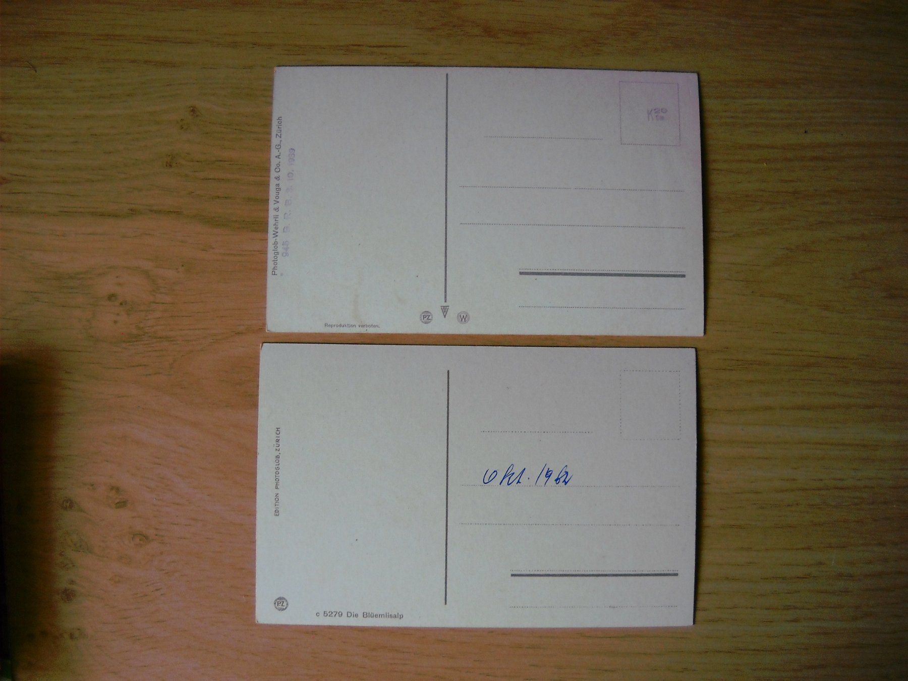 Cartoline postali: 2 Ansichtskarten Kleine Scheidegg und Blüemlisalp – Nuovo (secondo la descrizione) da Boningen venduto da FrediP 1