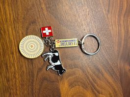 Schlüsselanhänger Souvenir Kuh Schweiz CH La Gruyère