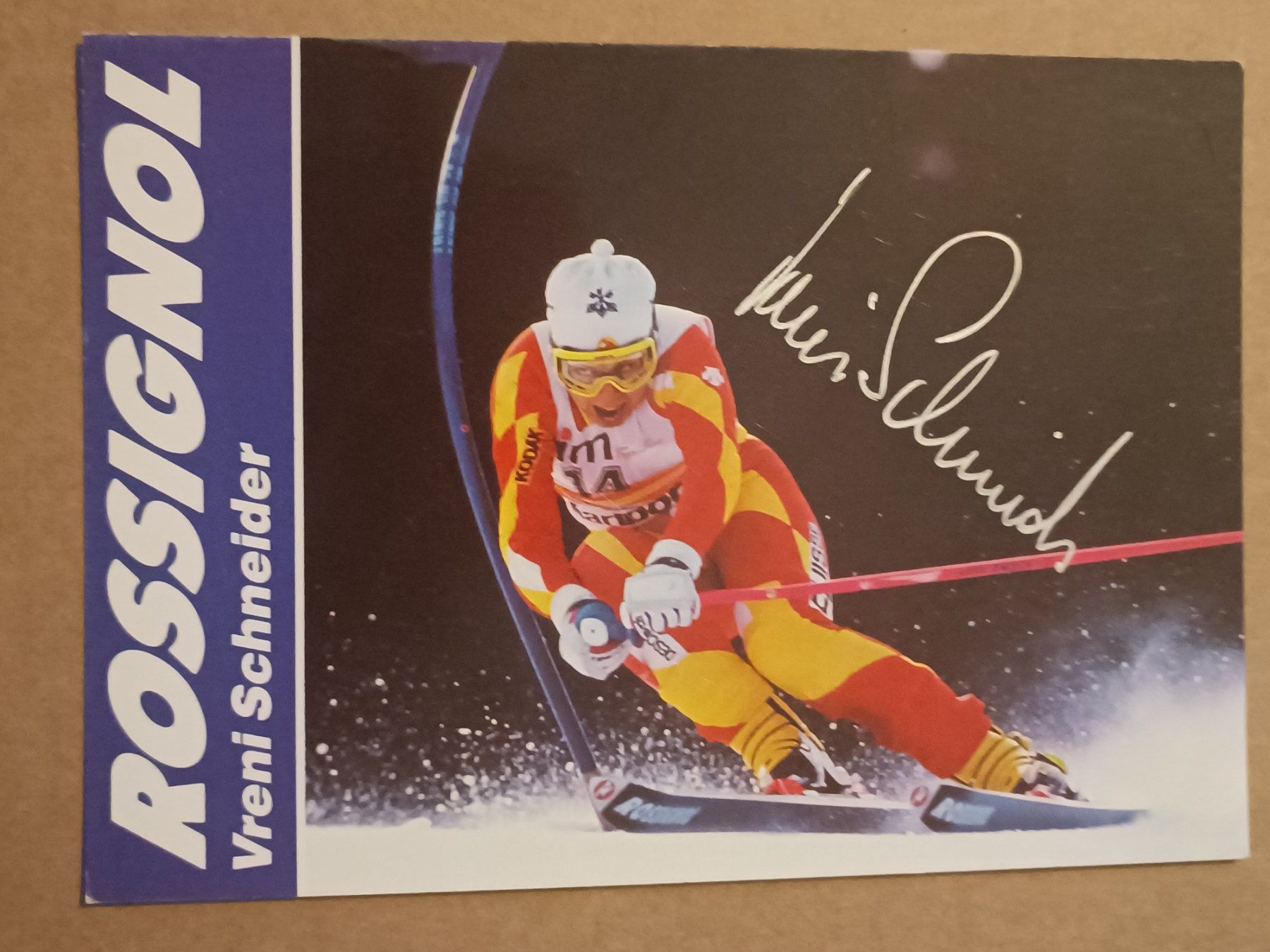 Autografi: Vreni Schneider - handsignierte alte Karte – Usato da Menziken venduto da Artographs