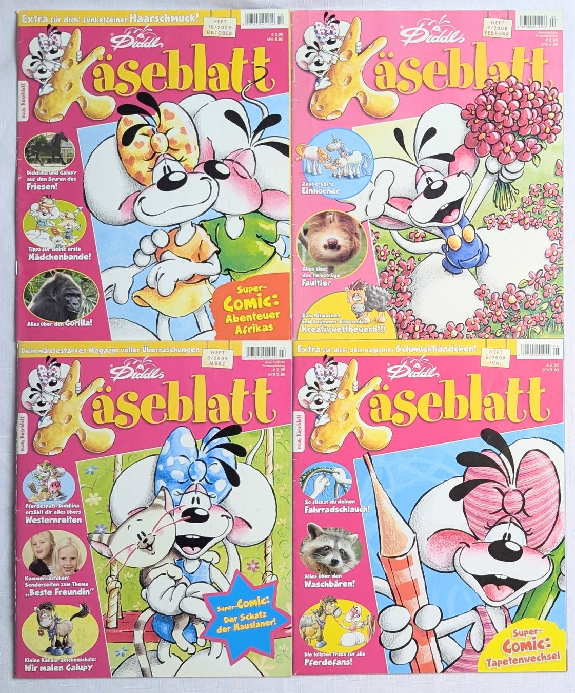 Fumetti: 4er Set Diddls Käseblatt- Diddl - aus den Jahren 2009&2008 – Nuovo (secondo la descrizione) da Wängi venduto da ABIZONE-86