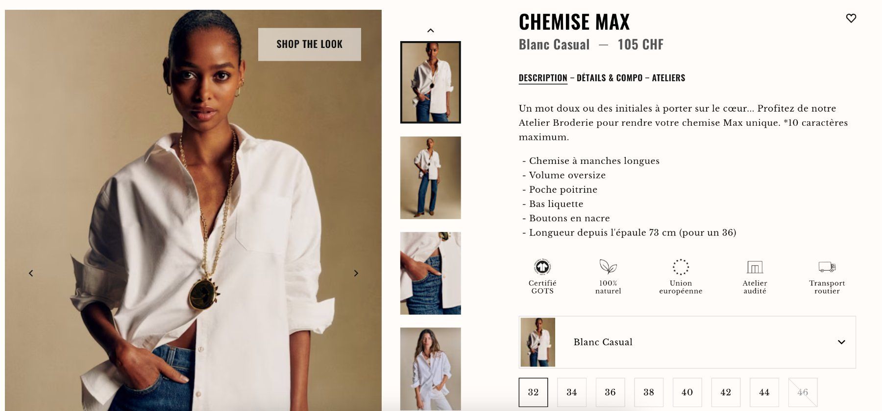 Sezane Blusen: Sezane Chemise Max T. 34 – Gebraucht aus Attalens von cam_mq9h 3