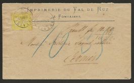 1881 15 Rp. Brief Sitz Helv v FONTAINES