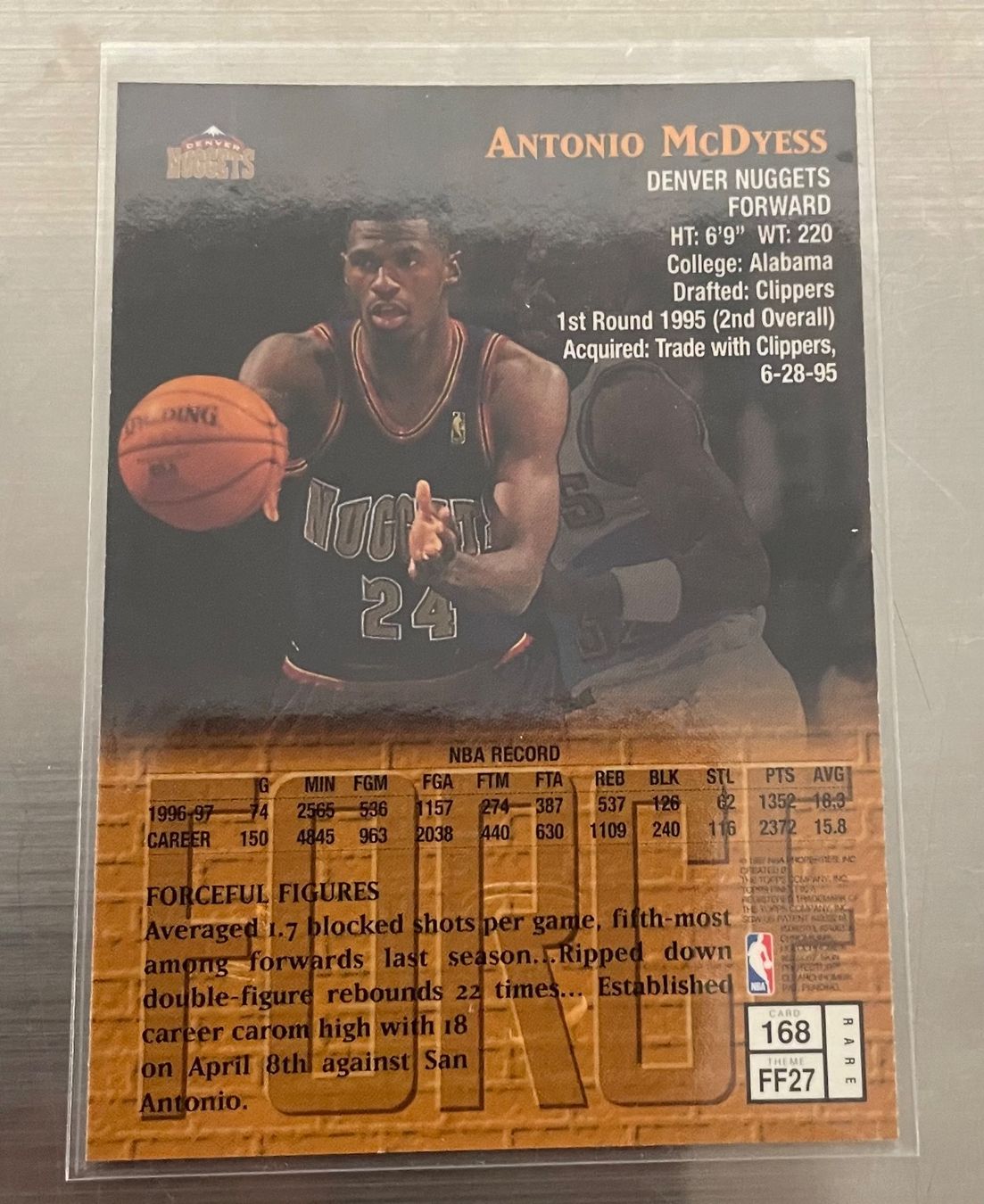Nba Carte collezionabili: NBA Antonio McDyess Finest Force Gold Card – Nuovo (secondo la descrizione) da Muttenz venduto da joba23 1