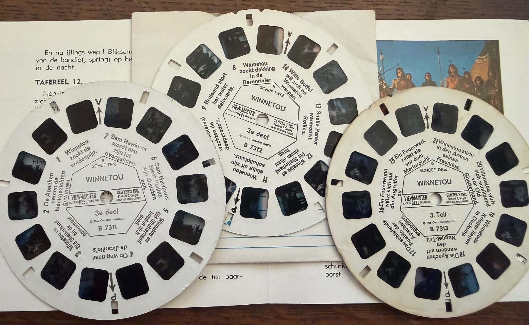 View-master Giocattoli: View-Master 3D: Nr. B-731-N WINNETOU Teil 3 – Usato da Tegerfelden venduto da siebenmacky 3
