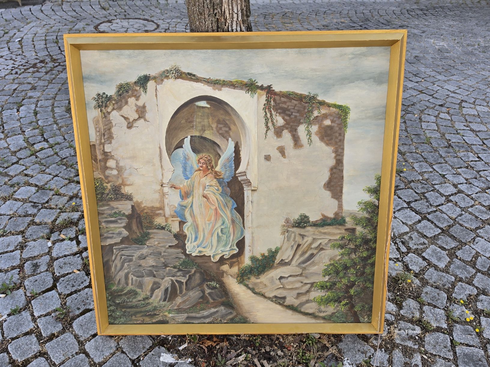 Tableaux: Gemälde Engel Landschaft gerahmt  – D'occasion à Mettlen par elios0888 5