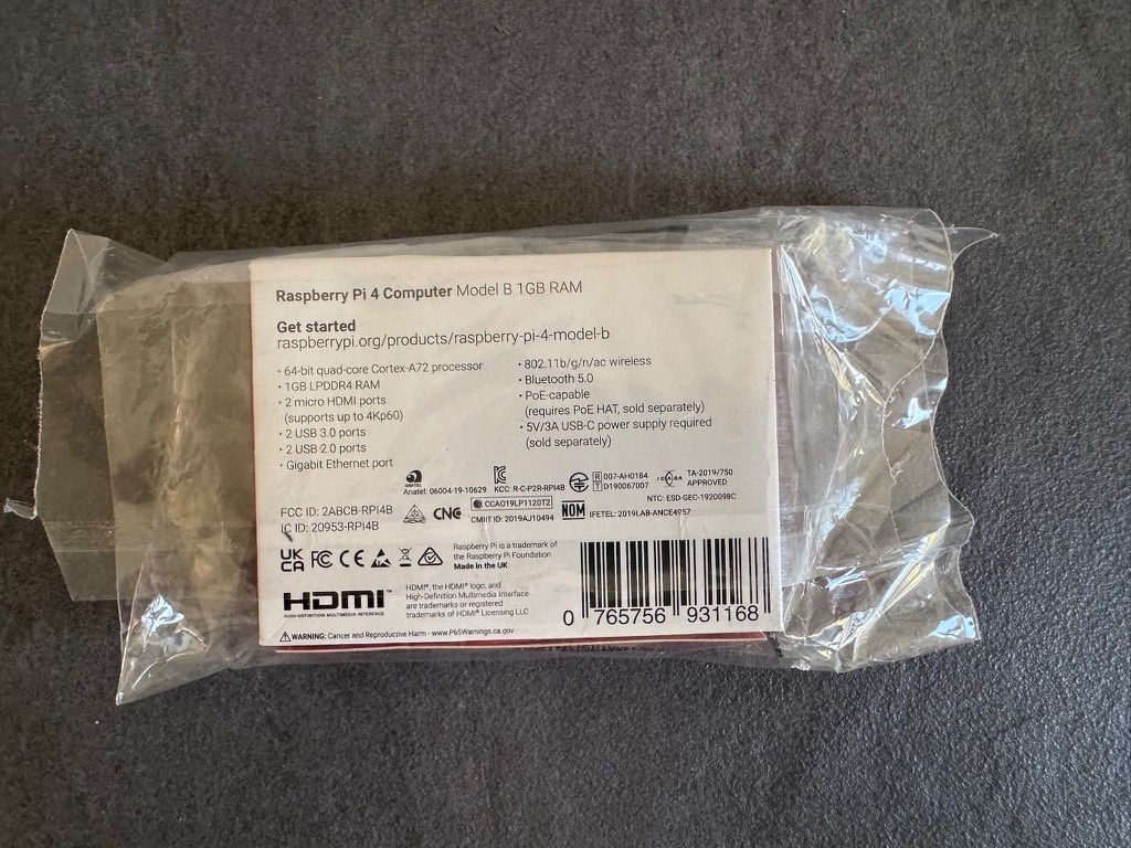 Raspberry Pi PC: Raspberry Pi 4 Model B 1GB RAM mit Original-Netzteil und OVP – Nuovo (secondo la descrizione) da Rothenfluh venduto da Ron999 1