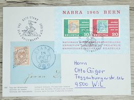 CL02 Enveloppe + Timbre Suisse 1967