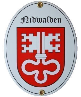 Schilder: Emailschild - Kanton NIdwalden – Neu und originalverpackt aus Ennetbürgen von open24shop