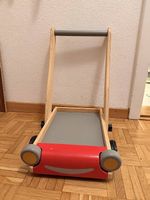 Lauflernwagen aus Holz rot grau gebrauchter Zustand