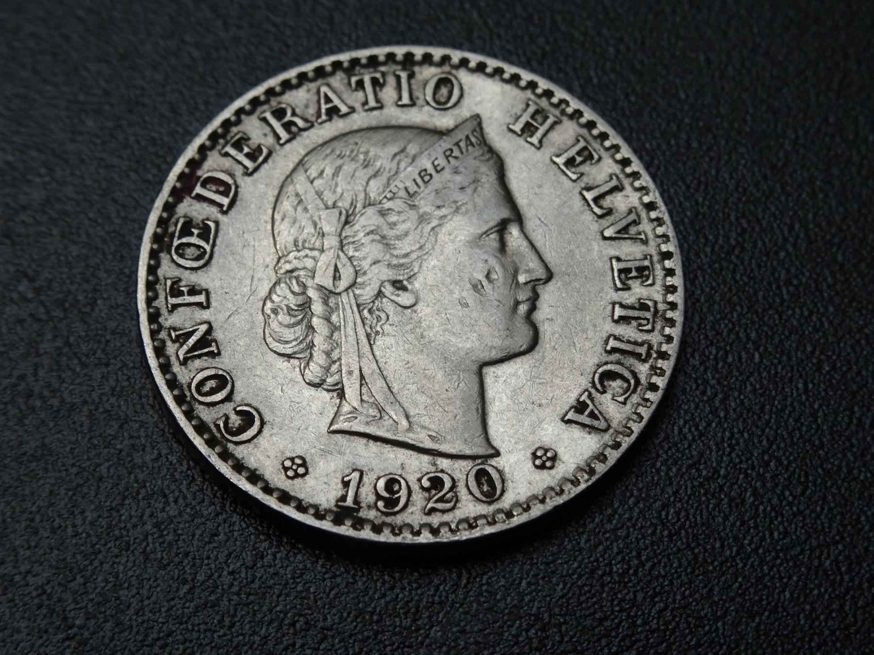 Alle Münzen: Schöner 20 Rp. 1920 ab Fr. 2.-- – Gebraucht aus Lupfig von JUTA09