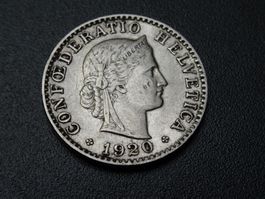 Schöner 20 Rp. 1920 ab Fr. 2.--