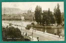Genève, Ile Rousseau 1914, gelaufen