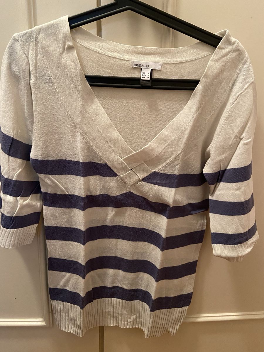 T-shirt: Pull Mango Basics rayé, taille M – Usato da Lausanne venduto da Pascal9999