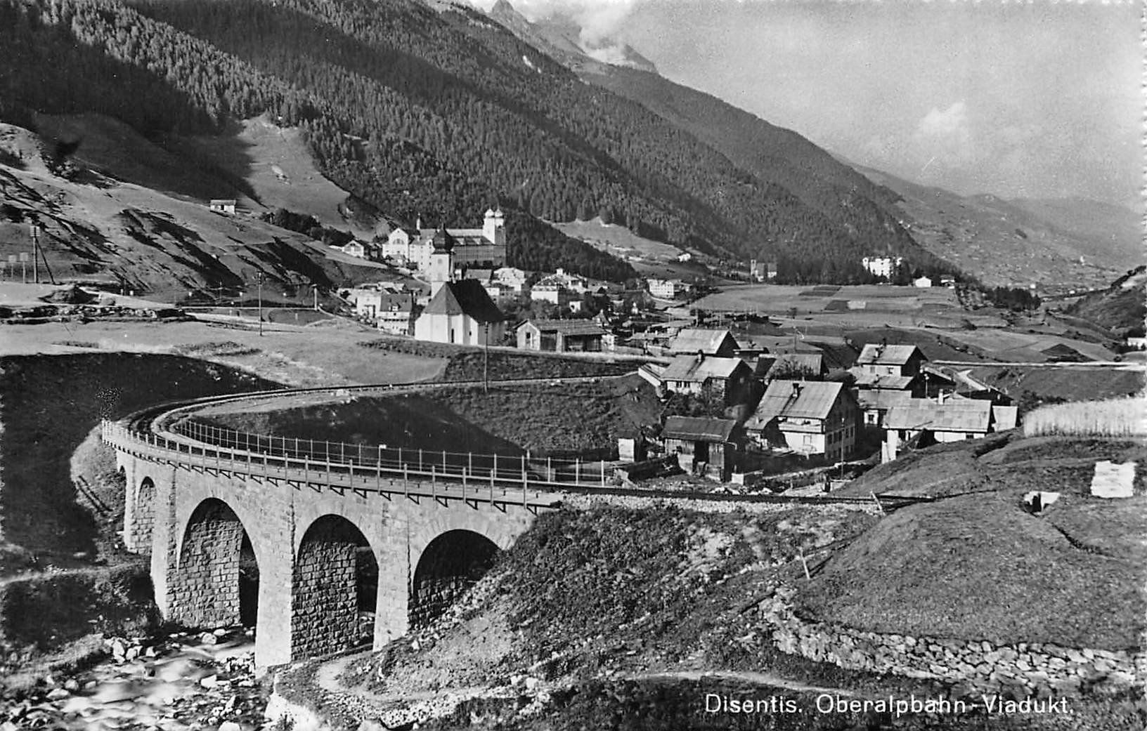 Cartes postales: Disentis, Oberalpbahn Viadukt – D'occasion à Ottikon b.Kemptth. par Neptun1974