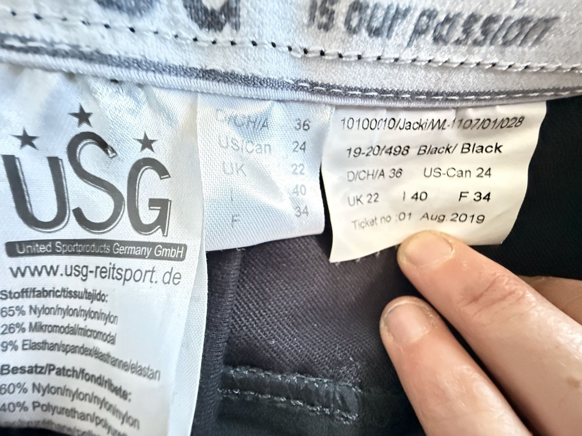 Pantaloni: Neue Wanderreithose Gr 34 schwarz – Nuovo (secondo la descrizione) da Bad Zurzach venduto da Radesi 3