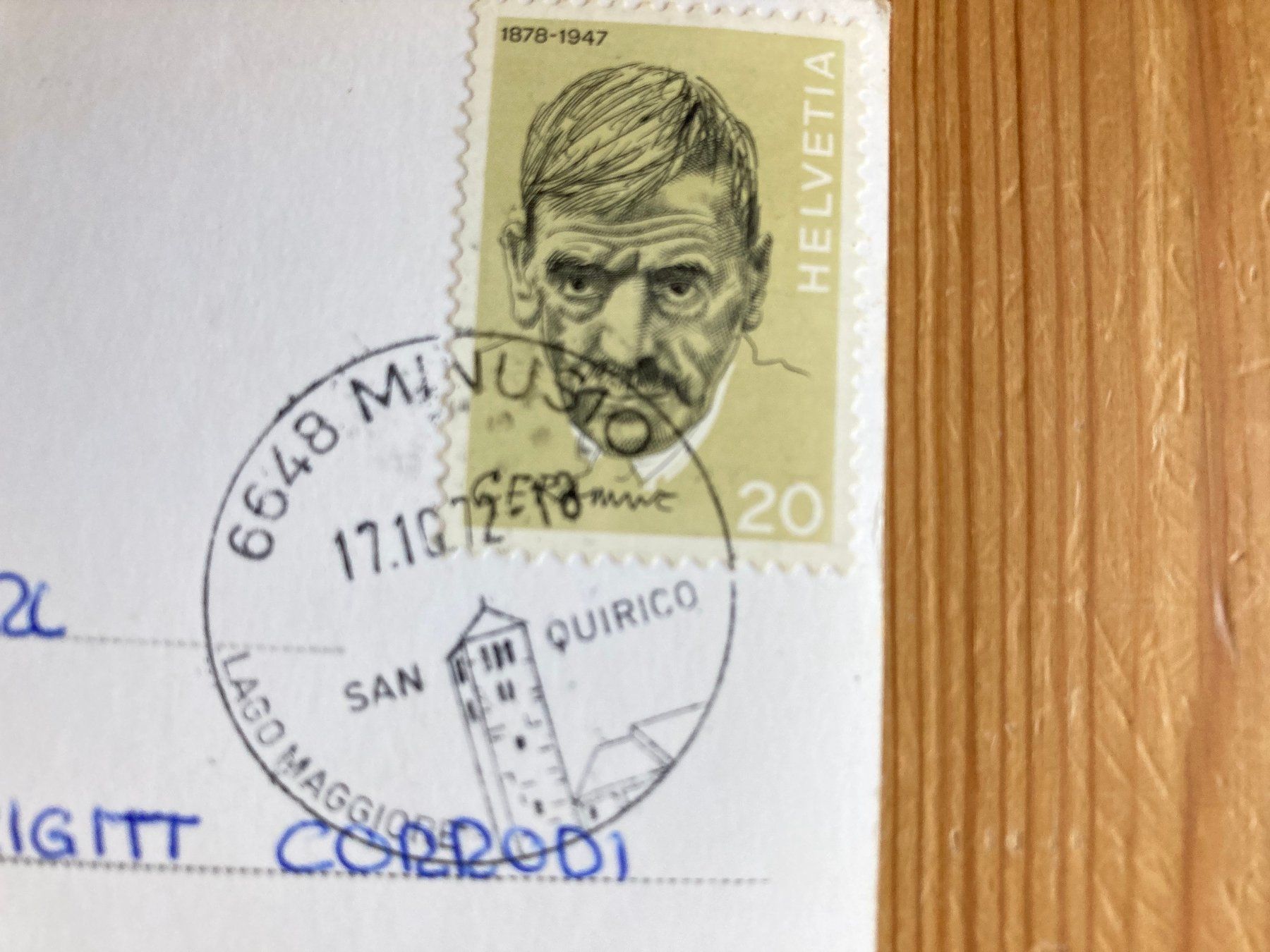 Cartoline postali: Brione s. Minusio - AK 1972 – Usato da Oberuzwil venduto da Henri09 1