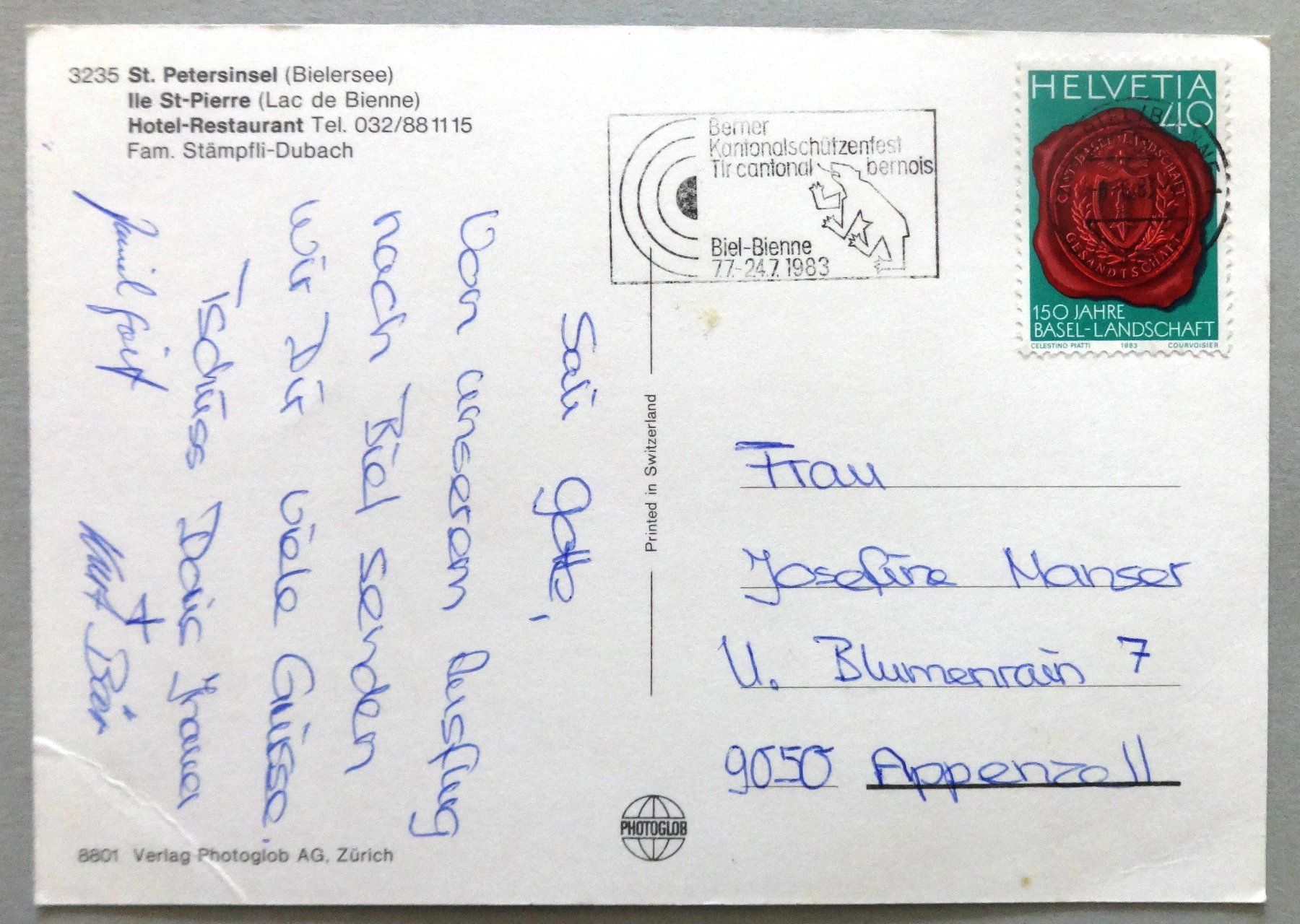 Cartoline postali: St. Petersinsel - Ile St-Pierre – Usato da Fétigny venduto da Billy2miny 1